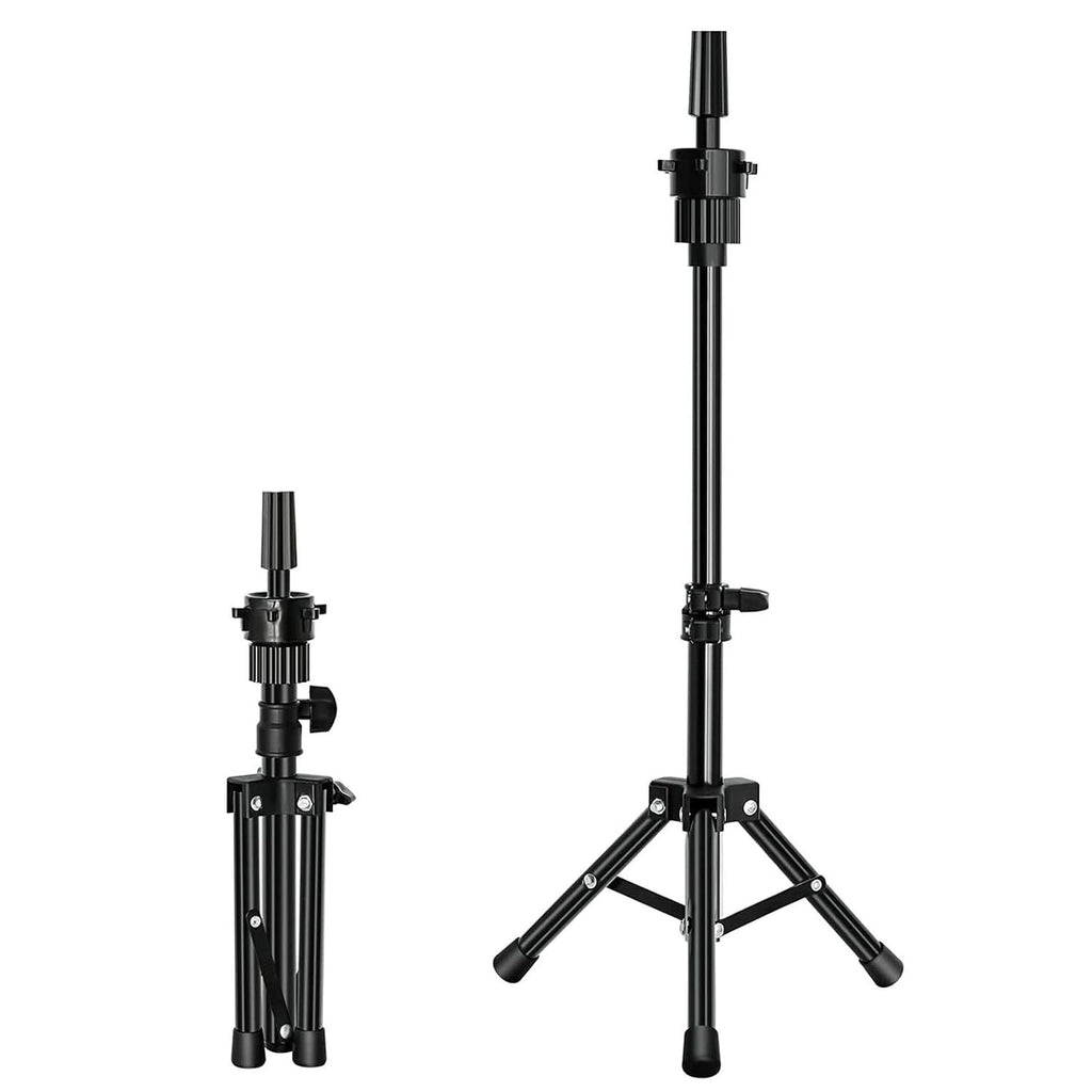 Mini Adjustable Wig Stand Tripod Holder for Mannequin Head Salon Display
