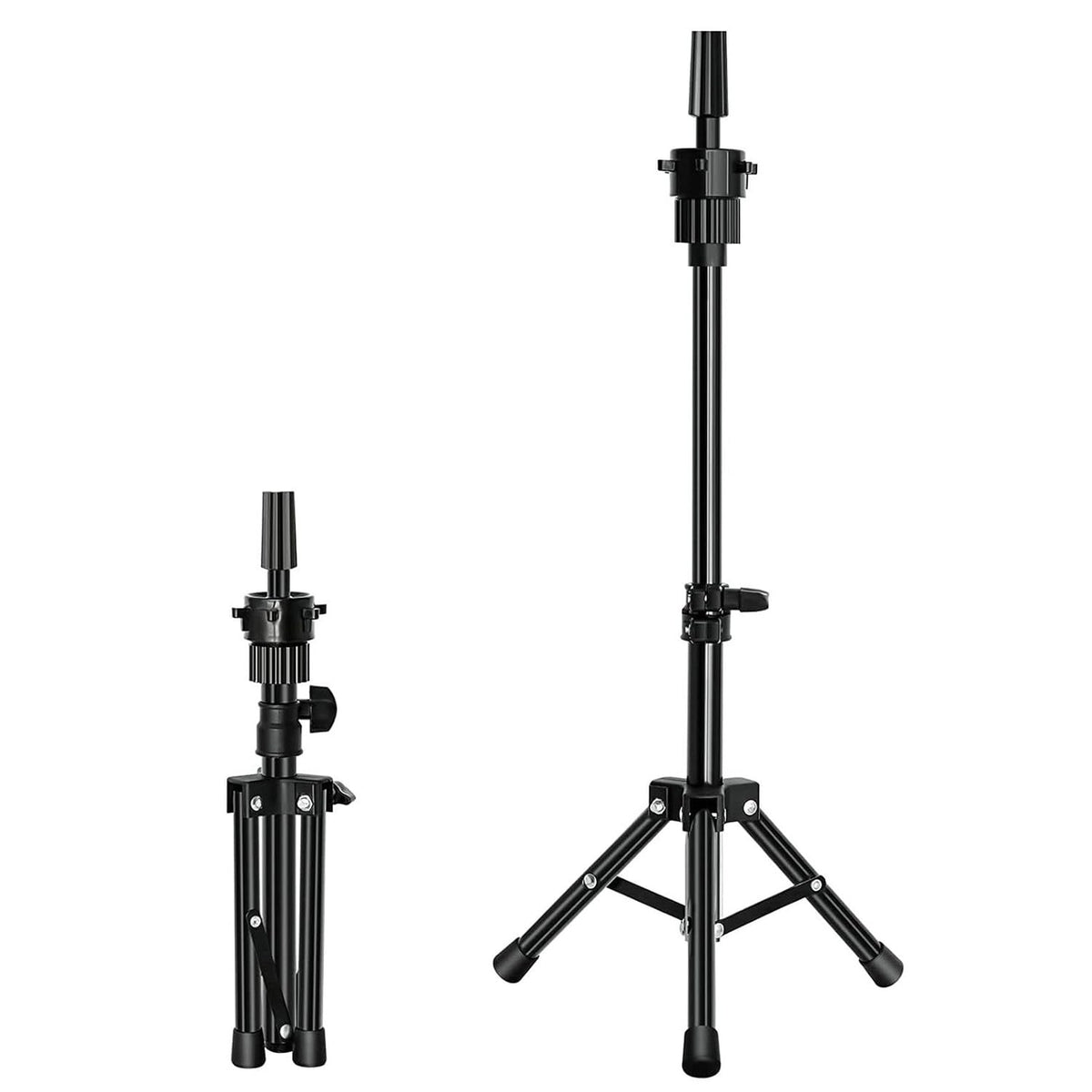 Mini Adjustable Wig Stand Tripod Holder for Mannequin Head Salon Display
