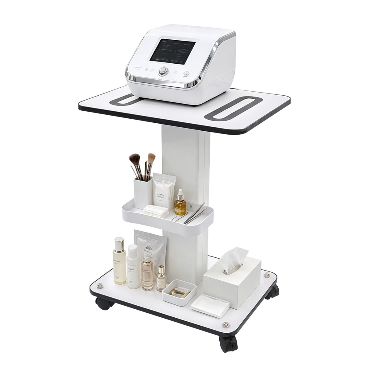 Salon Trolley Cart with 40kg Load, Mobile Beauty Equipment Stand