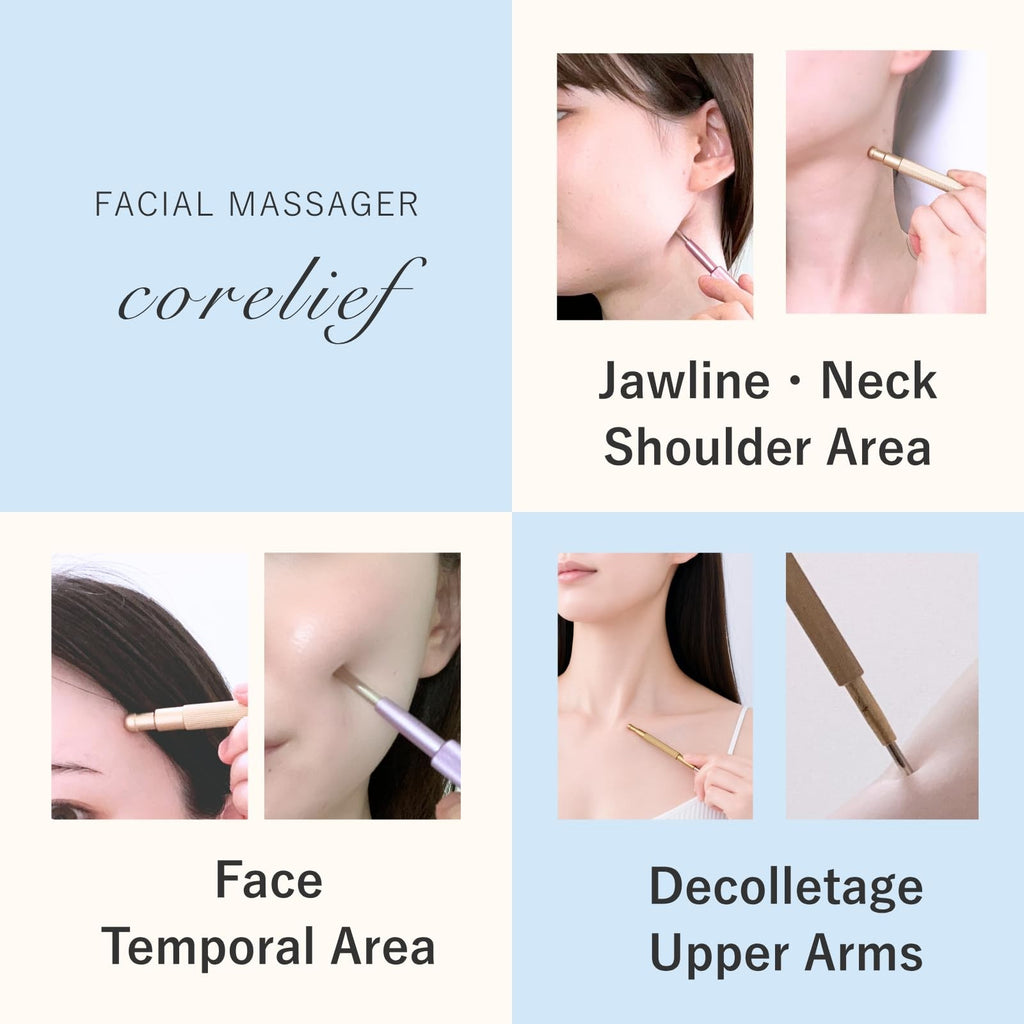 Corelief Facial Tool with Spring for Face Sculpting & Relaxation - Pink