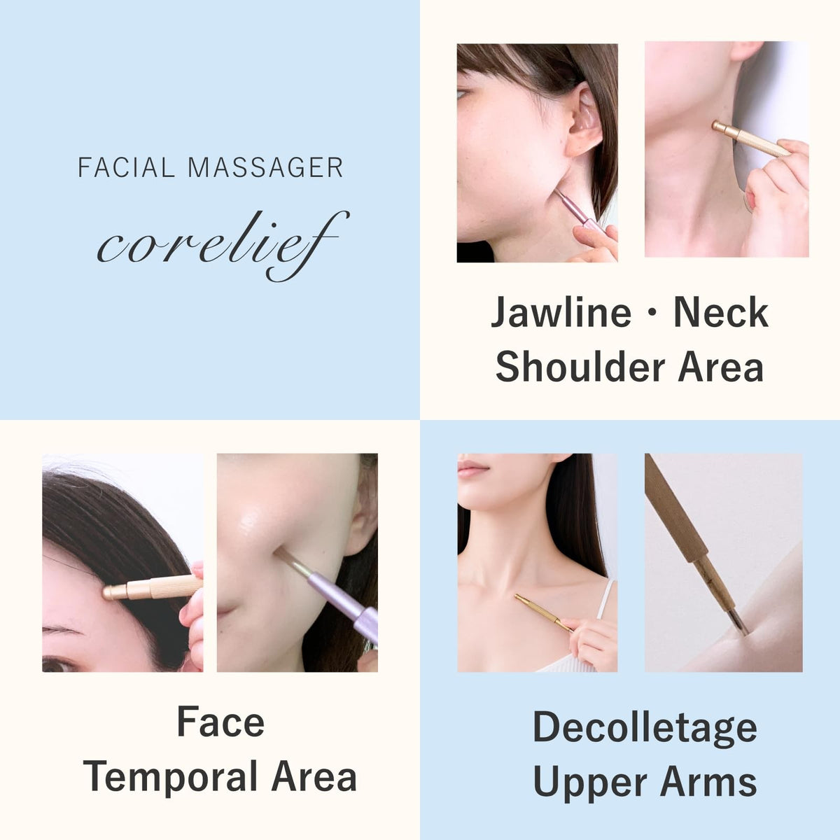 Corelief Facial Tool with Spring for Face Sculpting & Relaxation - Pink