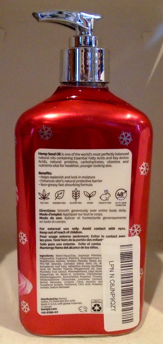 Hempz Pink Peppermint Meringue Body Moisturizer 17 fl oz - Nourishing Lotion