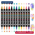12PCS Dual-Ended Nail Art Pen Set - Quick-Drying Vibrant Colors for DIY & Salon Manicure