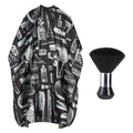 Professional Hair Cutting Cape with Neck Duster Brush - Large Salon Barber Accessory