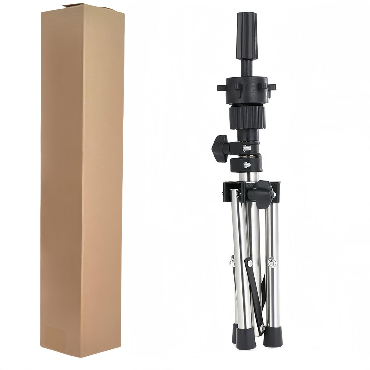 Adjustable 25 Inch Wigs Mannequin Head Stand with Tripod Base for Hair & Hat Display