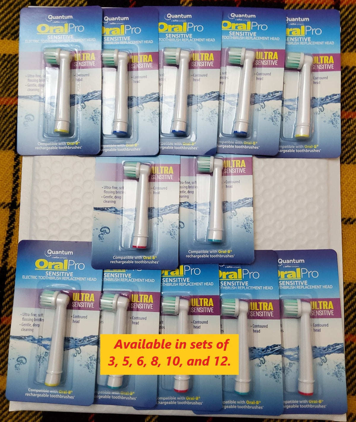 Ultra Soft Sensitive Gum Care Electric Toothbrush Replacement Head - 12 Pack