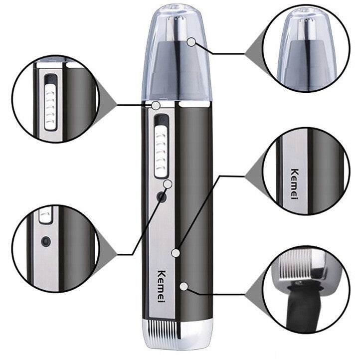4-in-1 Rechargeable Beard Nose Ear Hair Trimmer Set - Waterproof