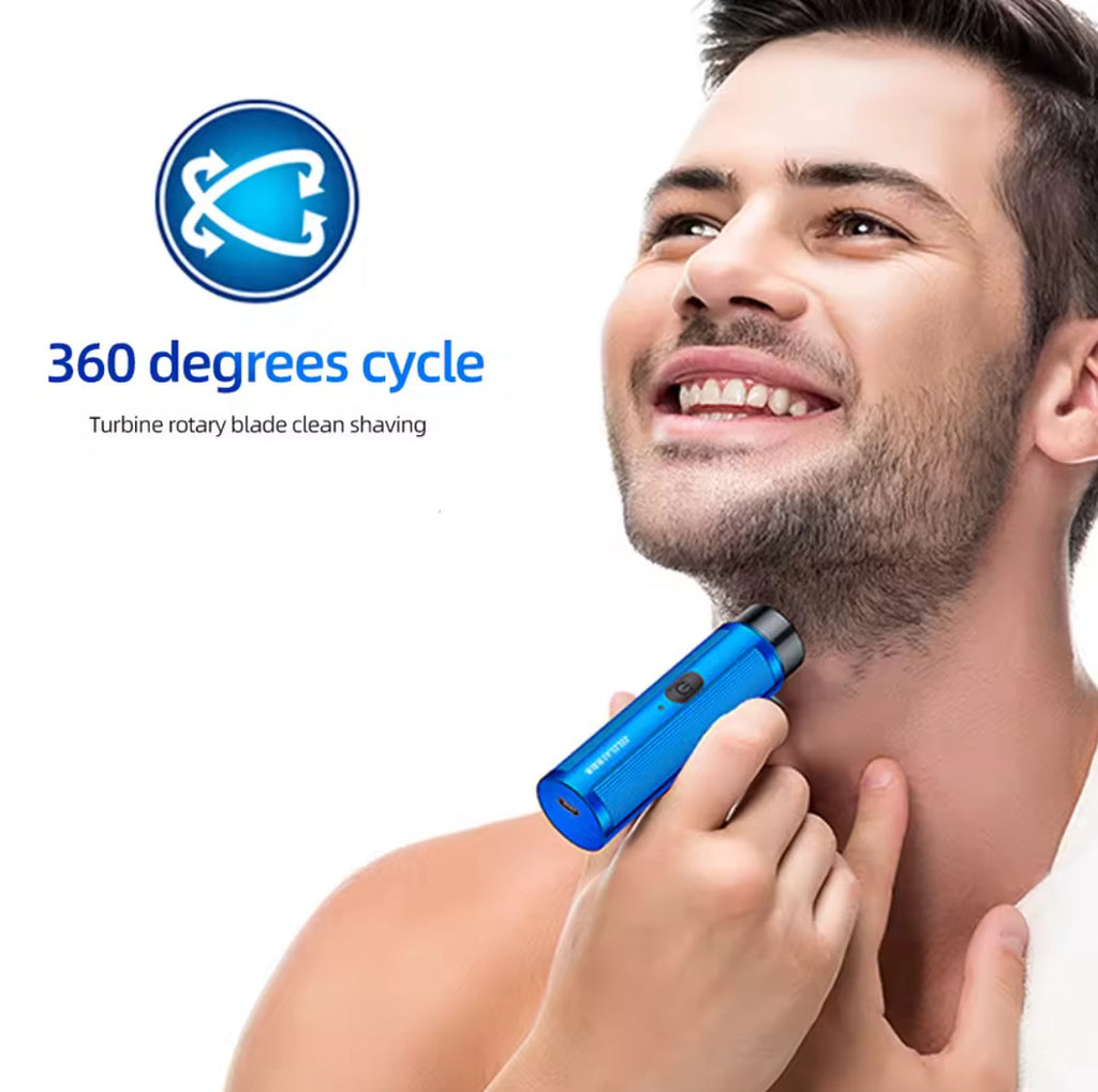 Mini Electric Shaver Rechargeable Rotary Razor for Women & Men, Portable & Washable