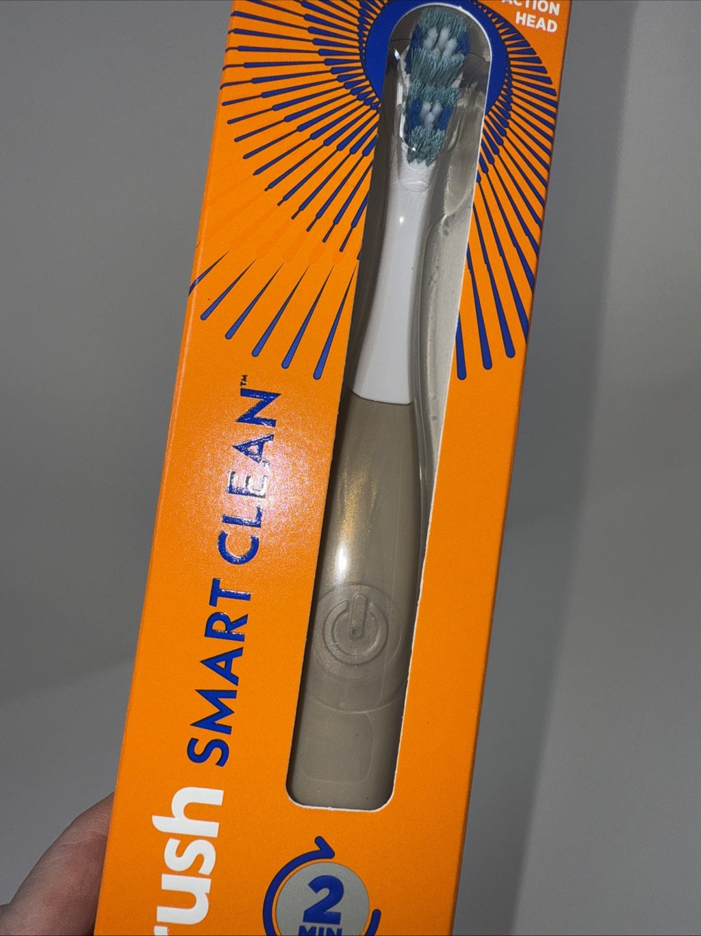 Electric Powered Toothbrush Soft Bristles Champagne Color