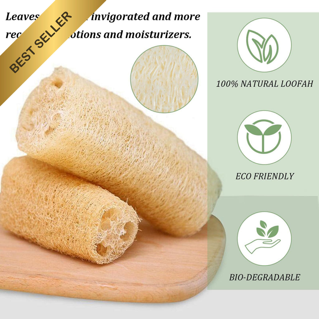 Natural Loofah Facial Scrub Pads - Exfoliating Sponges for Gentle Skin Care