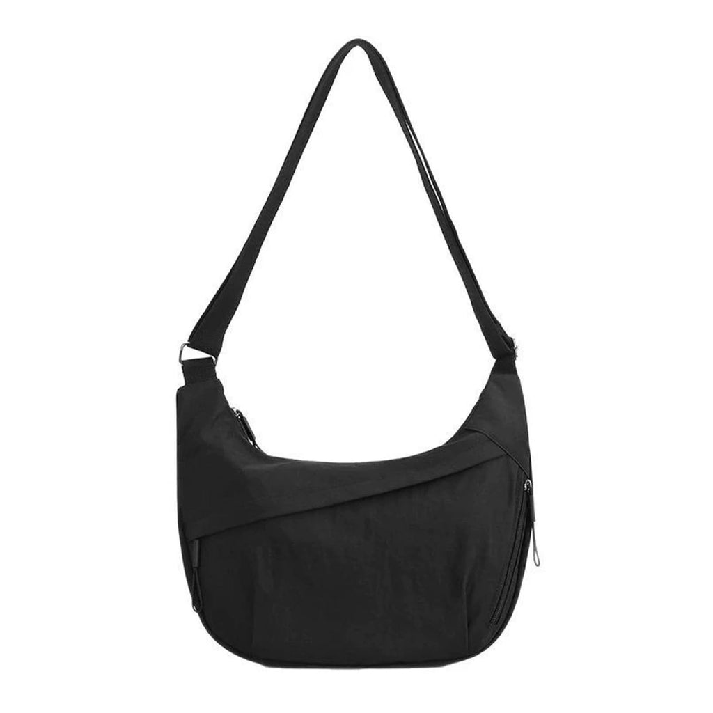 Nylon Crescent Crossbody Bag for Women Lightweight Casual Shoulder Purse