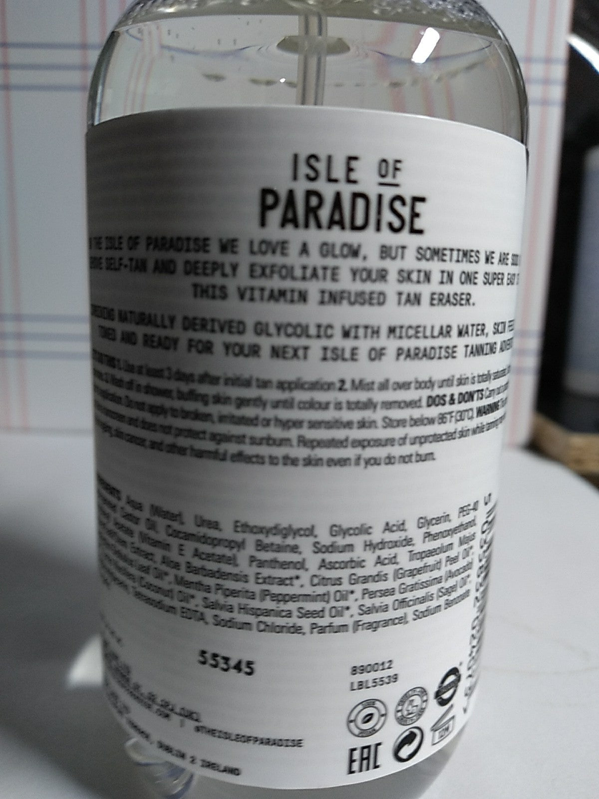 Self Tan Eraser - Isle of Paradise Over It Magic Self-Tan Remover, 6.76 fl oz