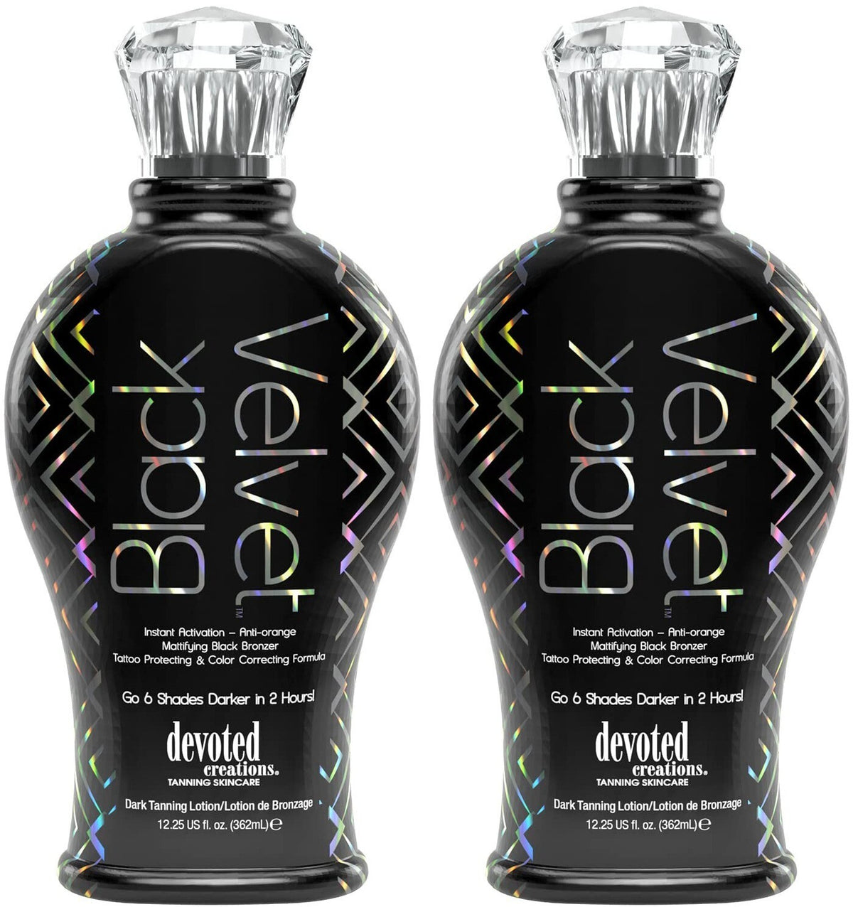 Black Bronzer Tanning Lotion - Deep Dark Color, Long-Lasting Glow