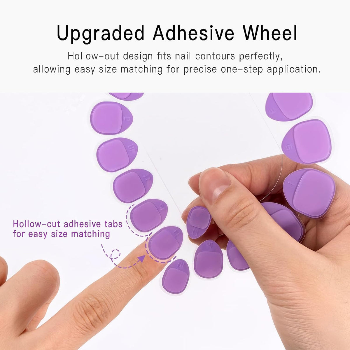 Press-On Nail Adhesive Tabs - Waterproof, Strong Hold, 10 Sheets, 180PCS