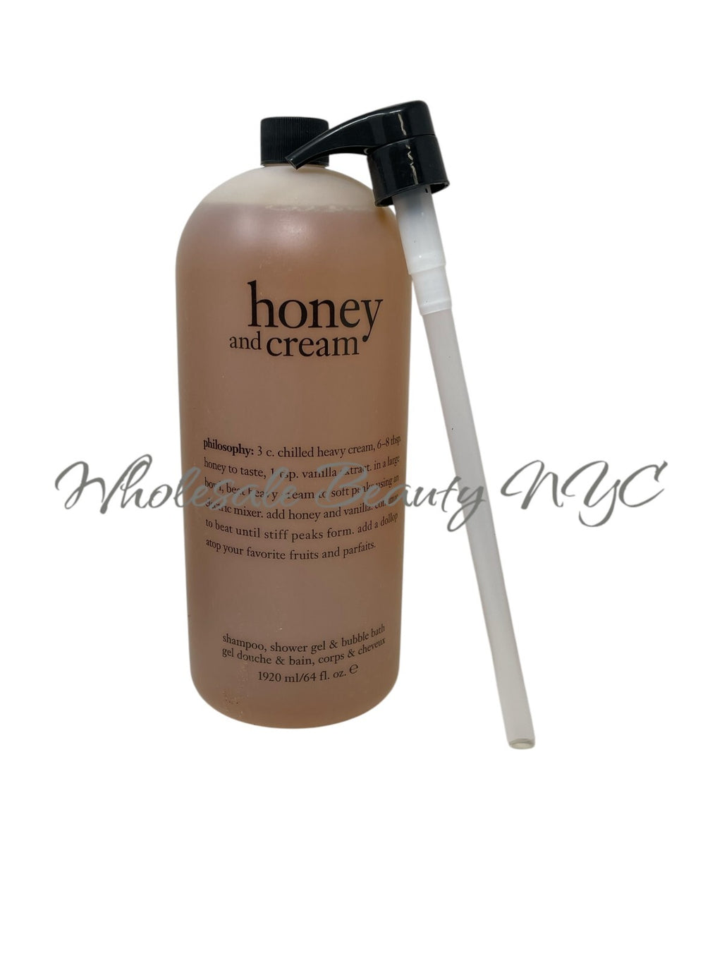 64 Oz Honey and Cream Shower Gel & Bubble Bath with Pump - Philosophy