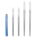 4 Pack Stainless Steel Double-Sided Nail File Set for Manicure and Nail Polishing