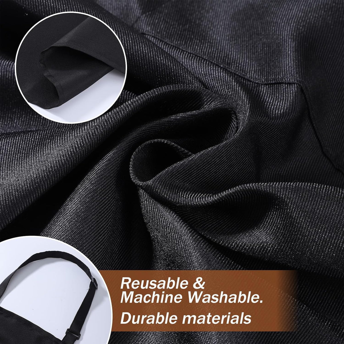Hair Stylist Apron with 4 Pockets Waterproof Barber Apron for Hairdressers