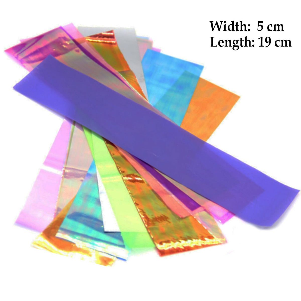 24Pcs Iridescent Nail Foil Sheets Shattered Glass Effect for Nail Art