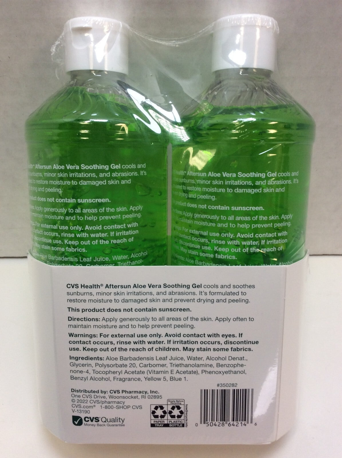 Aloe Vera Moisturizing Gel for Sunburn Relief - Paraben-Free, 80 OZ Lot of 4