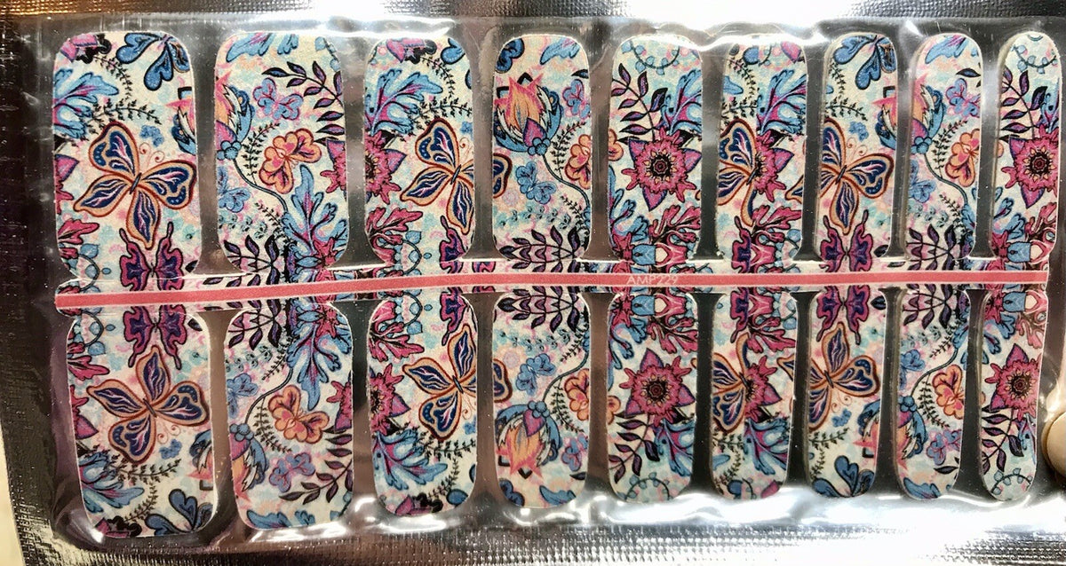 Olivia Color Nail Polish Strips 18 Count - Stylish Manicure Accessories