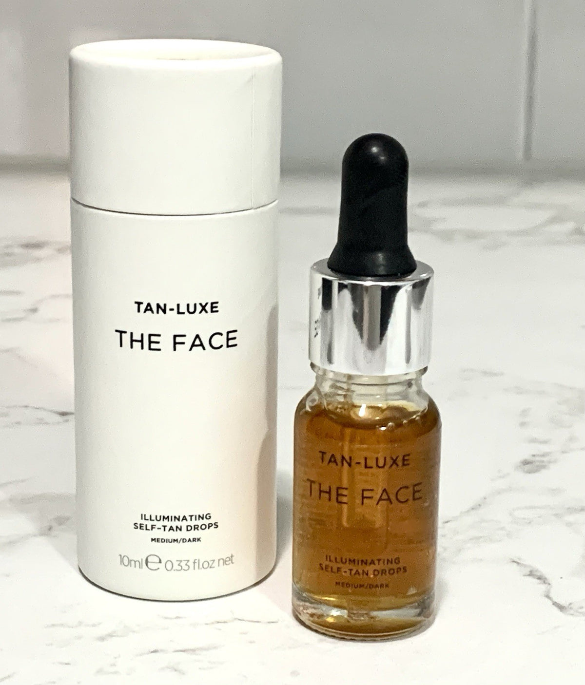 Self-Tan Face Drops Medium Dark Travel Size 0.33 oz - Tan-Luxe THE FACE