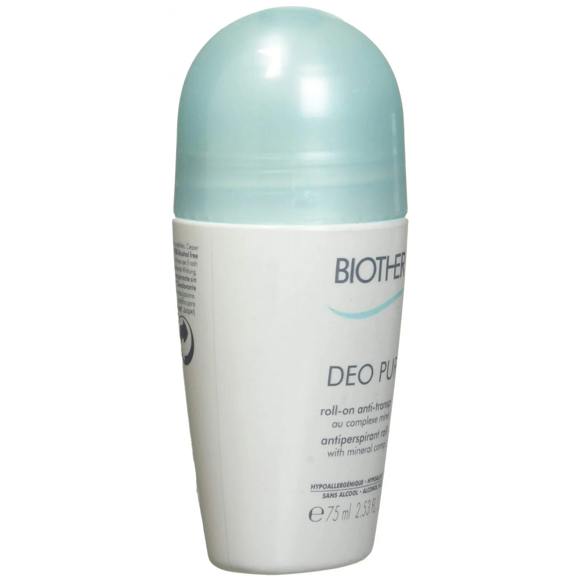 2 Pack Biotherm Deodorant Roll-On 48H Antiperspirant 75ml - Sensitive Skin
