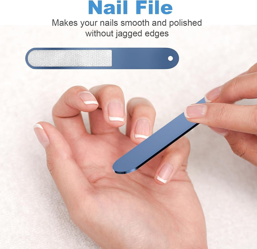 4-Piece Nail Clipper Set with Toenail, Fingernail & Nail File - Ultra Sharp & Ergonomic