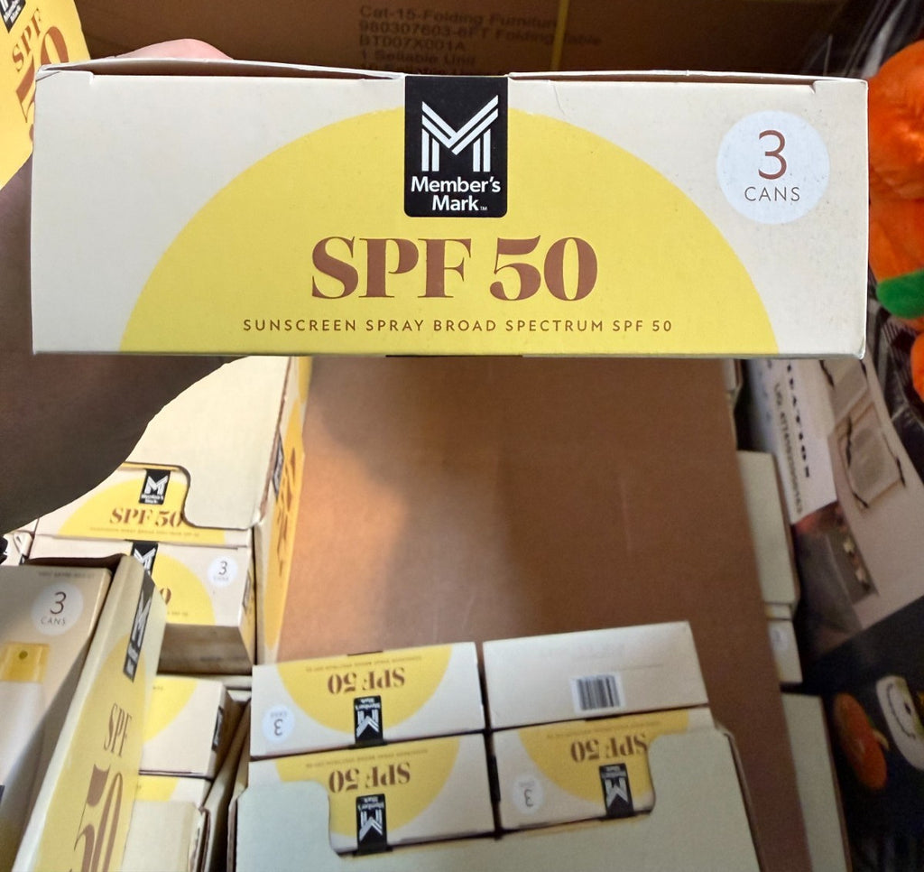 SPF 50 Sunscreen Spray 3-Pack - Water-Resistant Broad Spectrum UV Protection