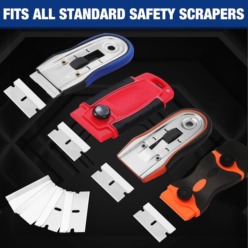 1000-Pack High Carbon Steel Razor Blades for Scraping & Cutting