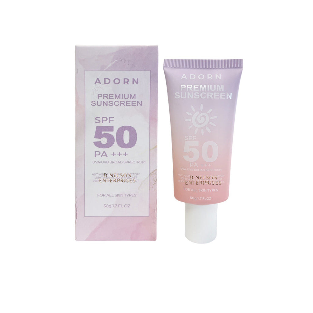 Adorn SPF 50 Sunscreen Face Protects Skin with Hyaluronic Acid & Centella 50g