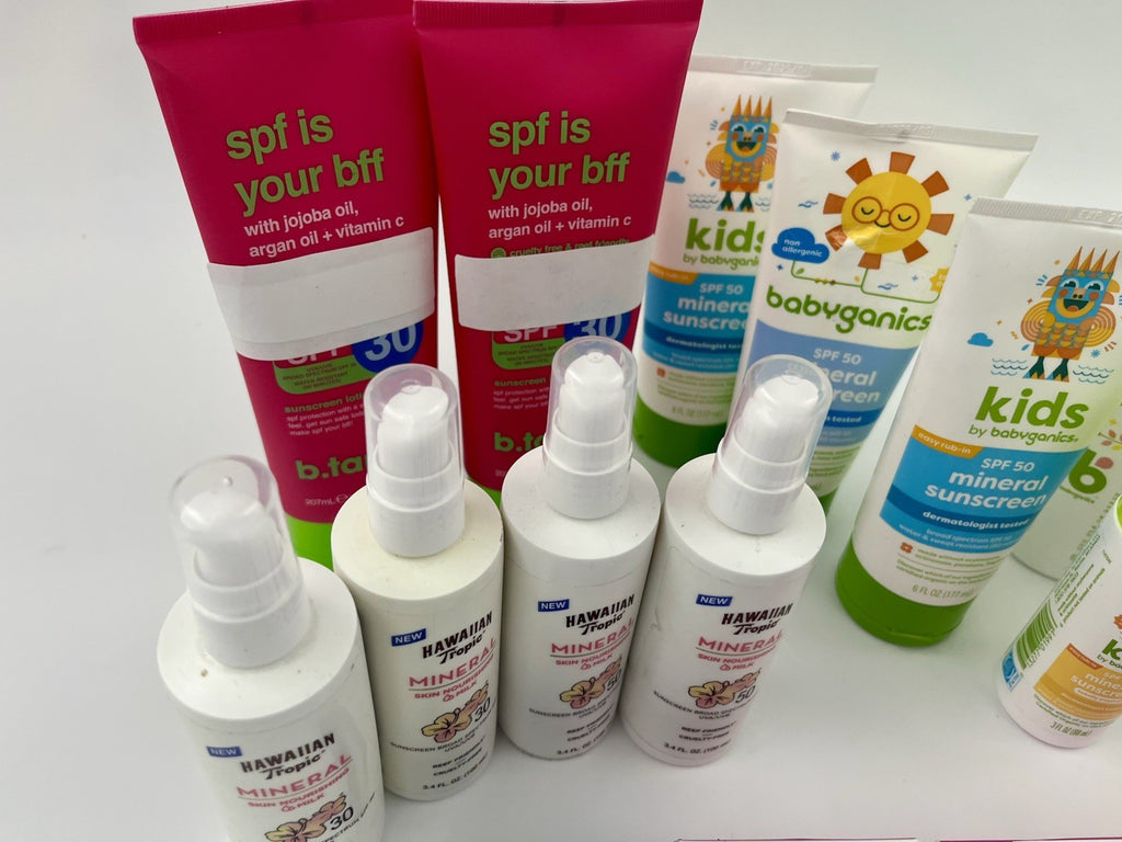 Bulk Sunscreen Lot - Assorted SPF 30-50, Various Brands, 18 Items