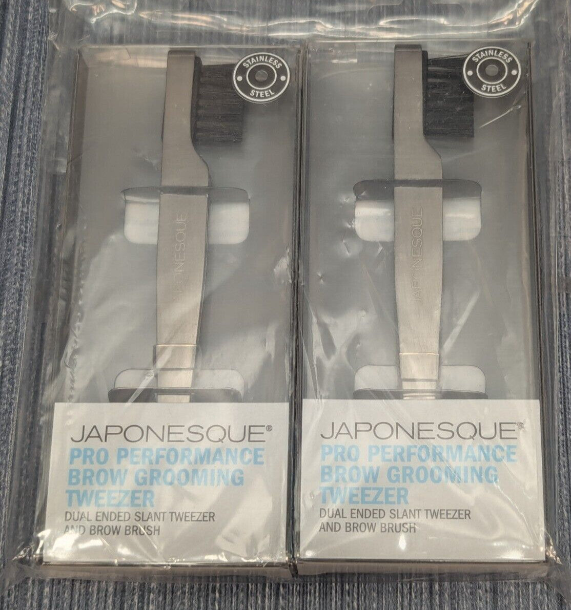 Pro Performance Brow Grooming Tweezer Set - 2 Pack, Stainless Steel Precision Tools
