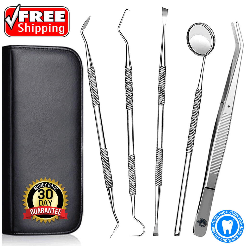 Dental Cleaning & Whitening Kit - 5 Pc Oral Hygiene Set
