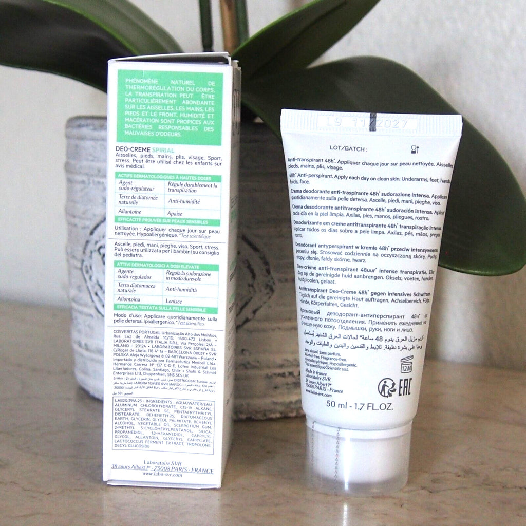 SVR Spirial 48H Anti-Perspirant Deodorant Cream for Sensitive Skin 50ml