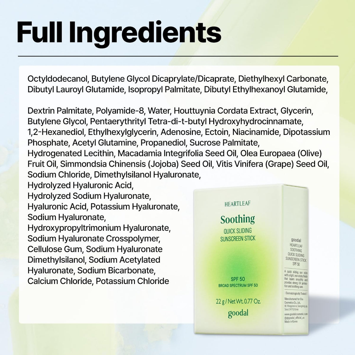 Sunscreen Stick SPF 50 - Portable UV Protection for Face & Body, 22g