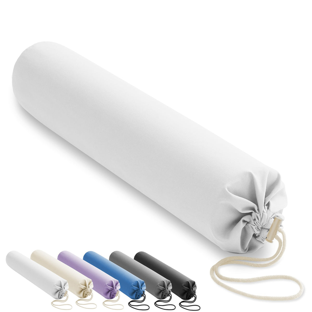 Microfiber Pillow Case Cover for Massage Table Bolster 30x6 Inches - Reusable & Washable