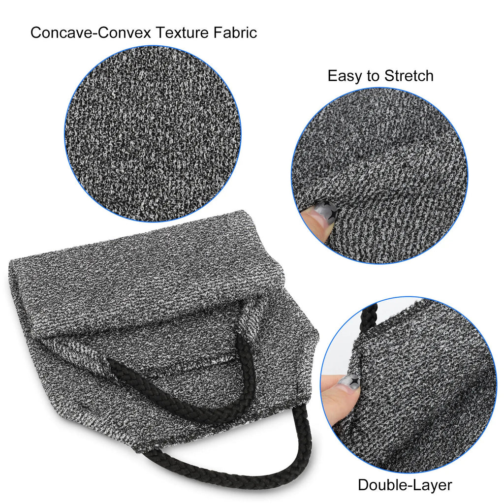 2pcs Exfoliating Back Scrubber Towels for Body Shower & Skin Care