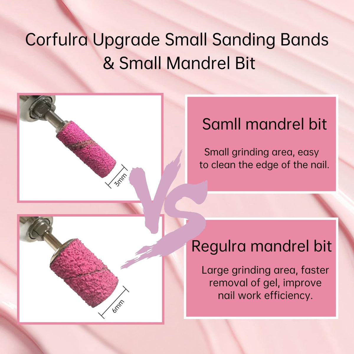 Professional Nail Drill Kit with Small Sanding Bands for Toenails and Pedicure