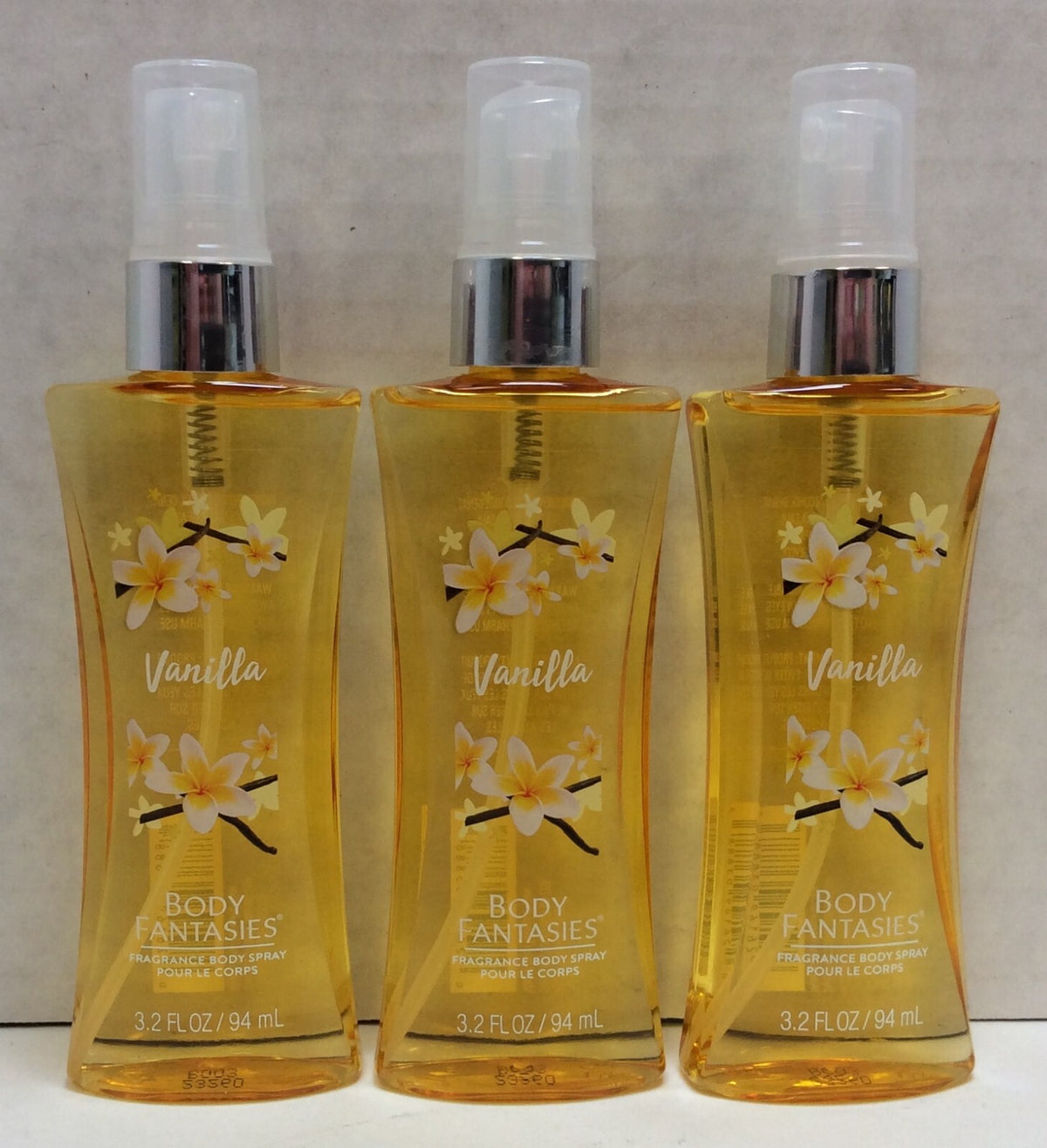 Vanilla Body Mist Set - Long Lasting Fragrance for Everyday Use - 3 Pack