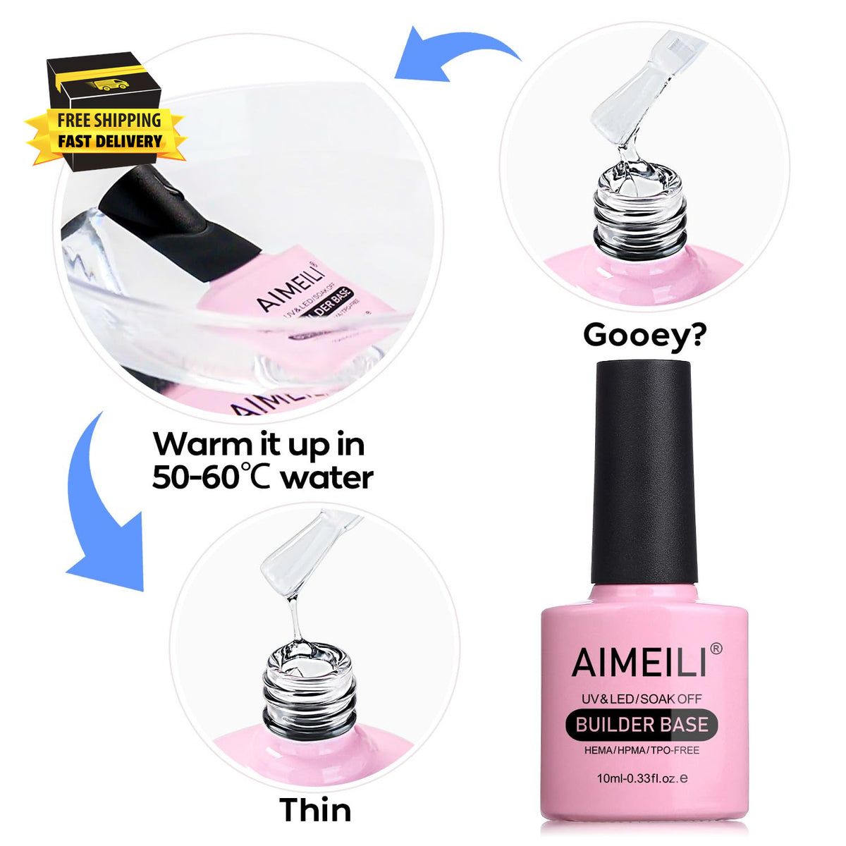 Rubber Base Gel Nail Polish 4-in-1 Strengthen & Protect - 10ml