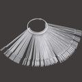50 Pcs Fan-Shaped False Nail Tips for Nail Art Display and Practice