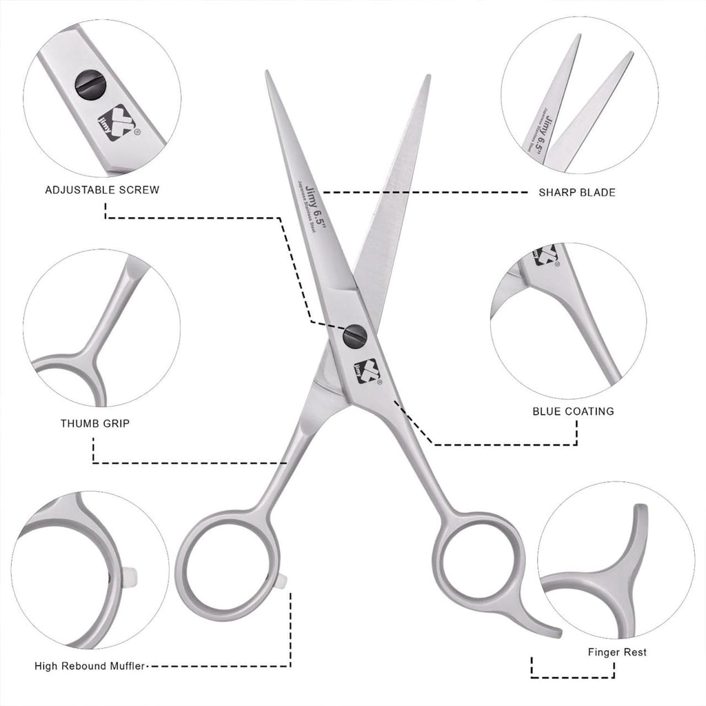 6.5-Inch Professional Hair Cutting Scissors - Ultra Sharp Stainless Steel Shears