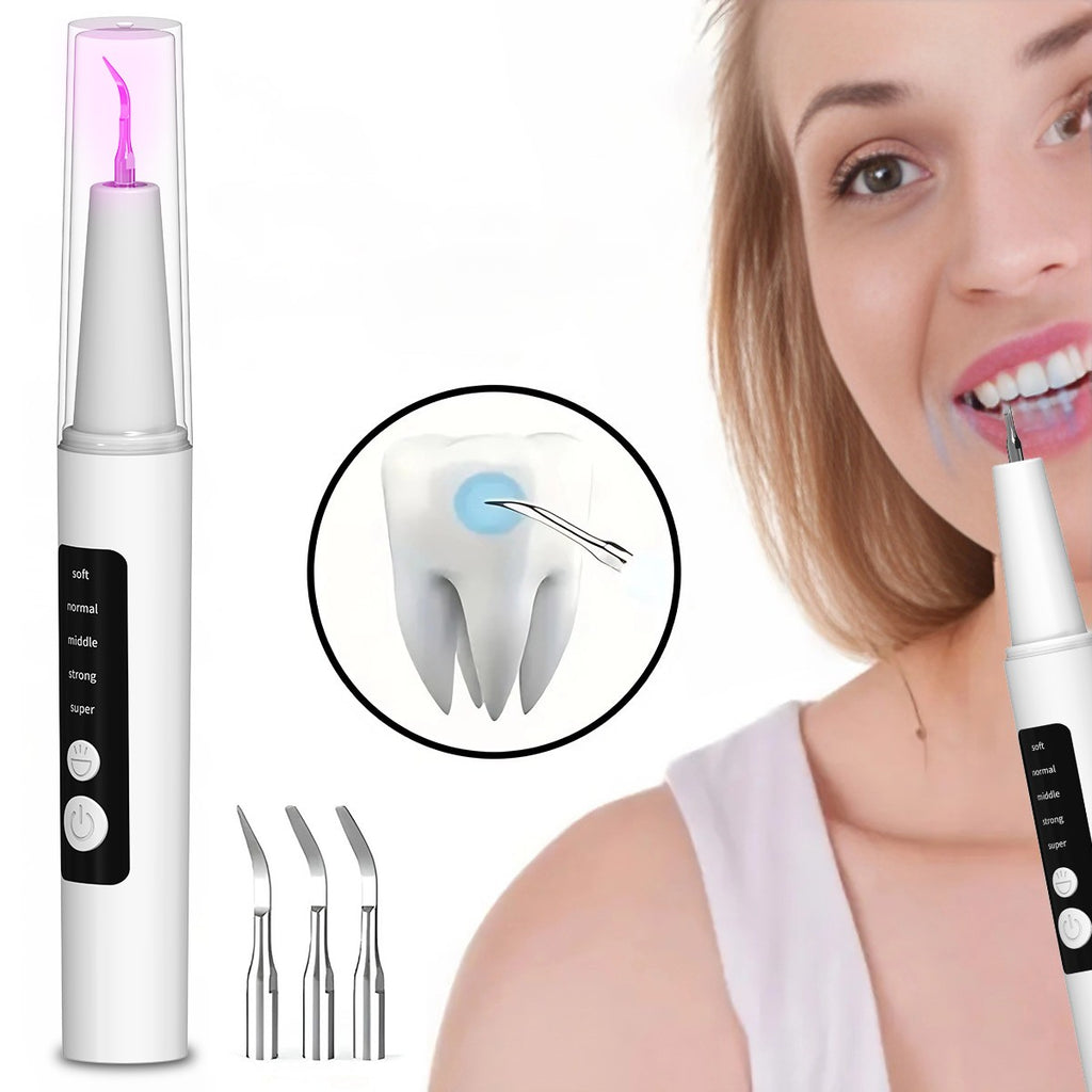 Ultrasonic Dental Tartar Remover Kit - Safe Painless Tooth Cleaner & Plaque Remover