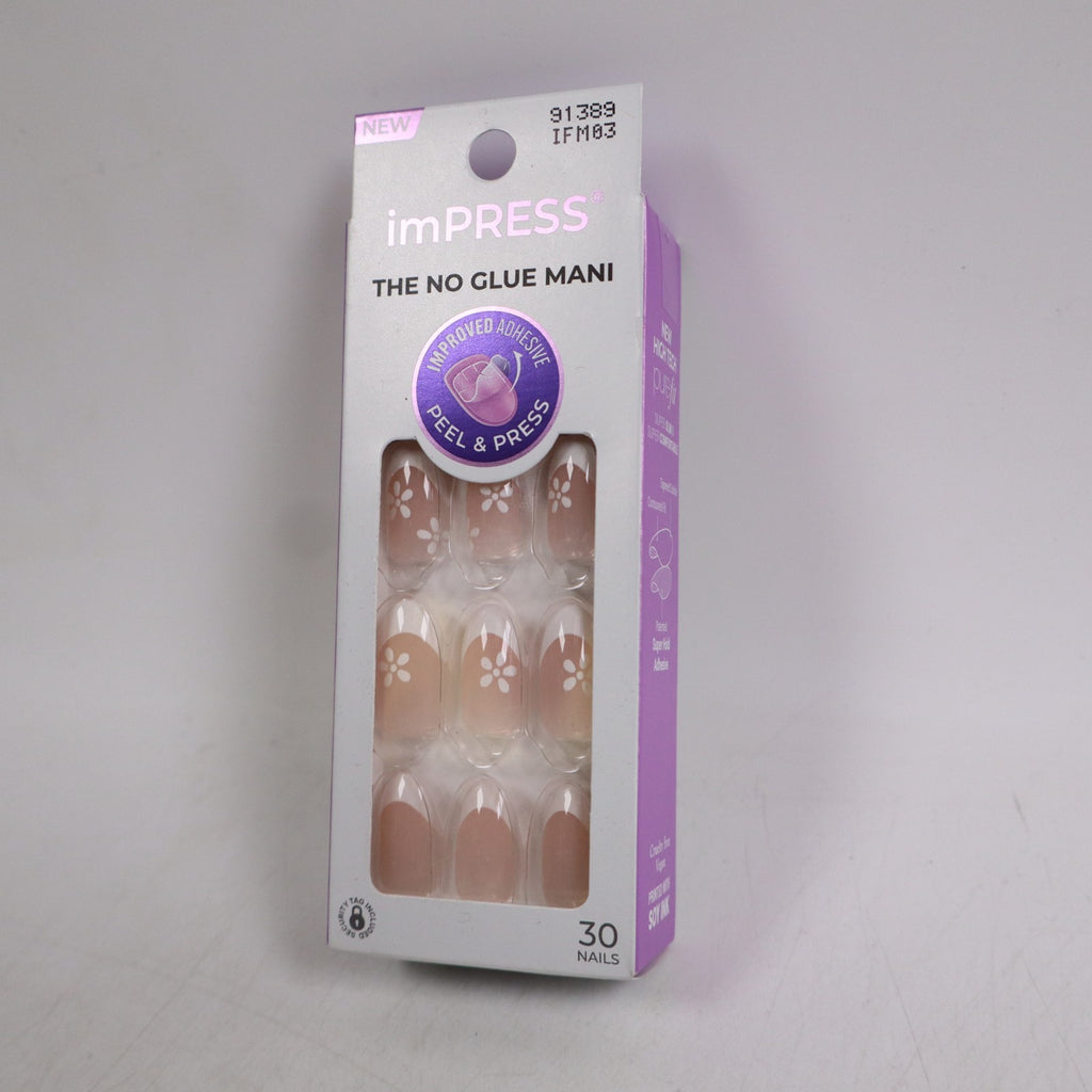 Press-On Manicure Fake Nails - Fearless - Medium Almond Shape 2 Pack
