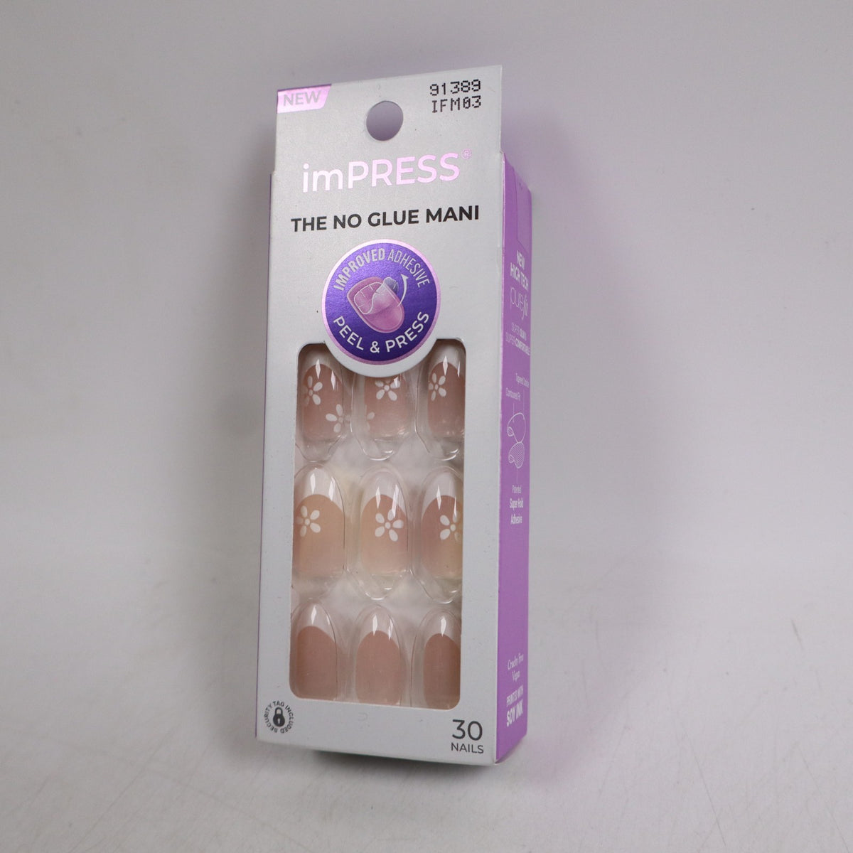 Press-On Manicure Fake Nails - Fearless - Medium Almond Shape 2 Pack