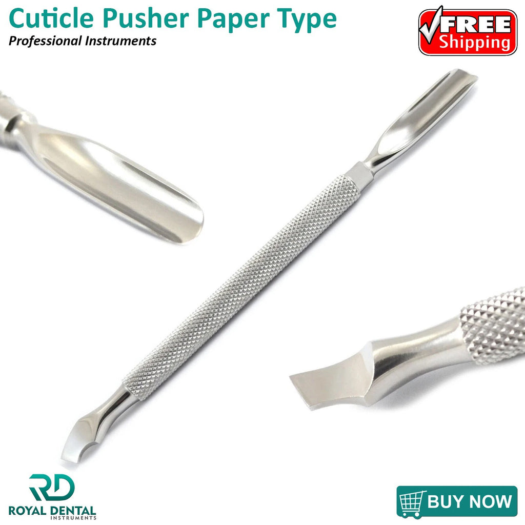 Stainless Steel Double-Ended Cuticle Pusher Nail Tool for Manicure & Nail Care