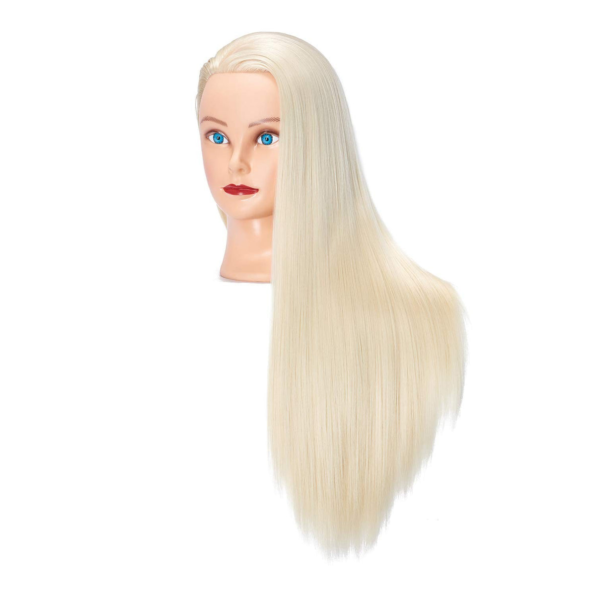 Cosmetology Training Mannequin Head with 26-28 Inch Straight Hair for Students