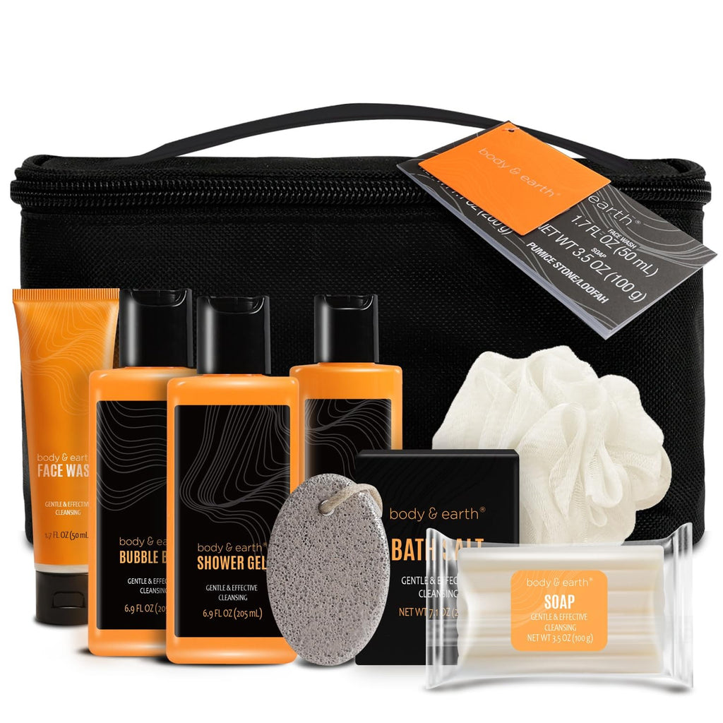 Men's Citrus Spa Gift Set - 8 Piece Body & Skin Care Gift Basket