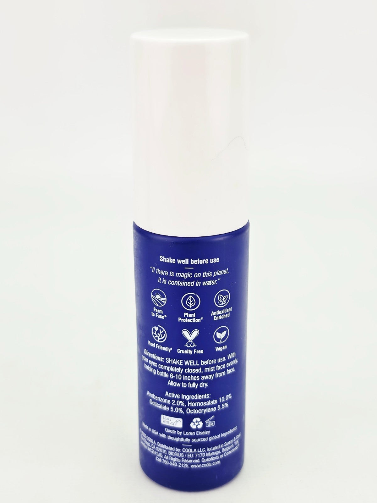 SPF 18 Water Mist Sunscreen Spray - Refreshing Hydrating SPF 18 Sunscreen Spray 0.85 oz Lot of 2