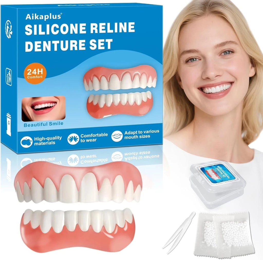 Moldable False Teeth & Veneers Set for Men and Women - Custom Fit Temporary Dentures